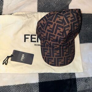 Fendi Fabric Baseball Hat